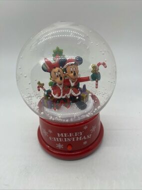 Mickey & Minnie Gemmy Holiday Snow Globe